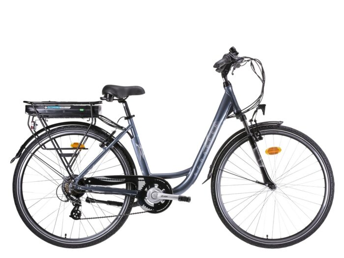 Scrapper elektrische damesfiets 13Ah 7sp 28 inch blauwgrijs