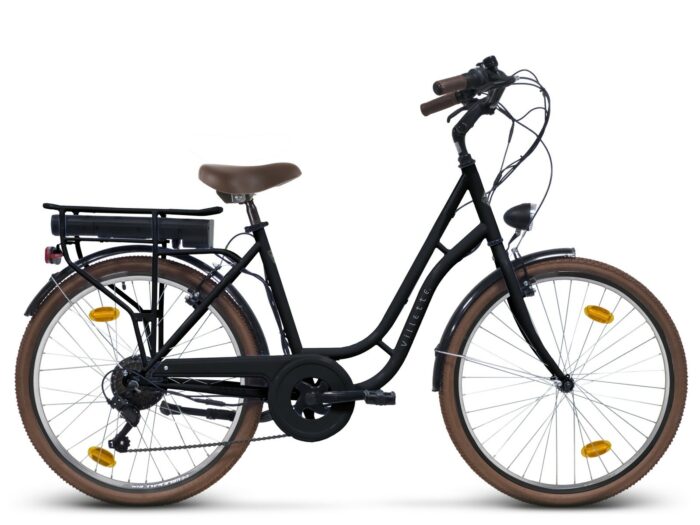 Villette Vintage retro elektrische fiets zwart