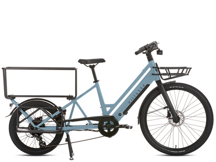 Villette la Famille elektrische longtail transportfiets 10 Ah blauw