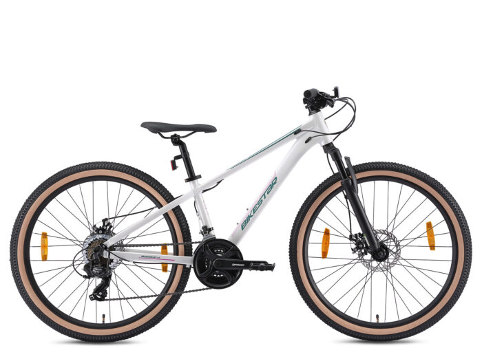 Bikestar Hardtail MTB Alu Sport S 26 inch 21 speed wit/blauw/roze