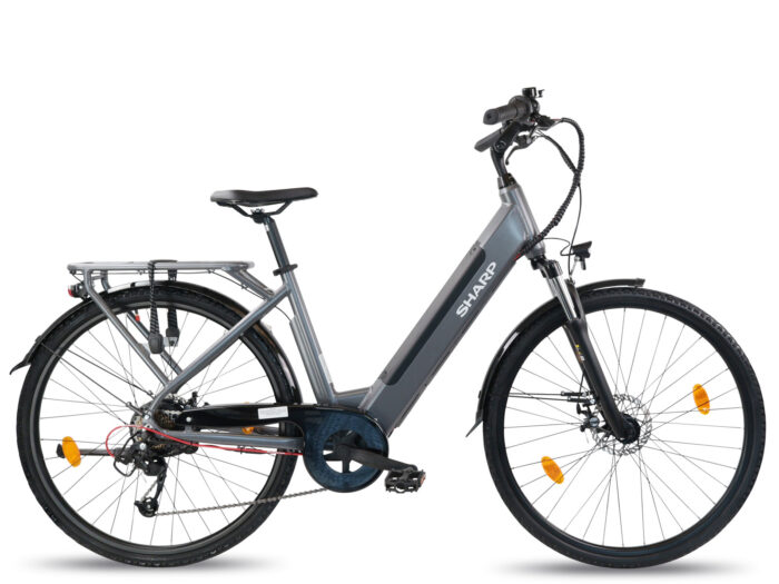 Sharp Urban elektrische stadsfiets 12.8Ah 28 inch grijs