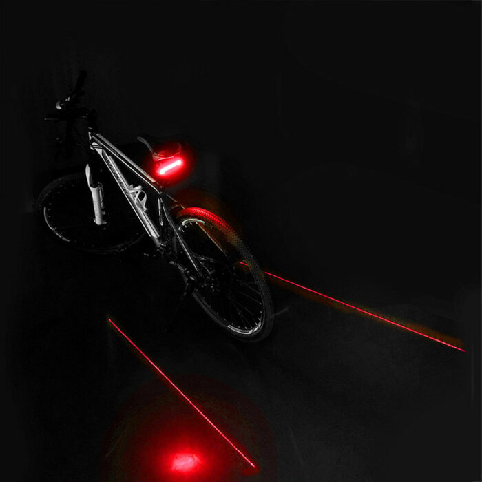 Laser achterlicht met afstandbediening USB X5