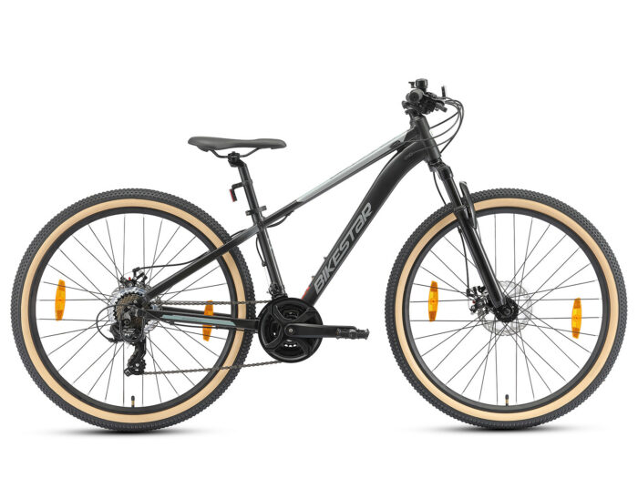 Bikestar Hardtail MTB Alu Sport S 27.5 Inch 21 Speed Donkergrijs
