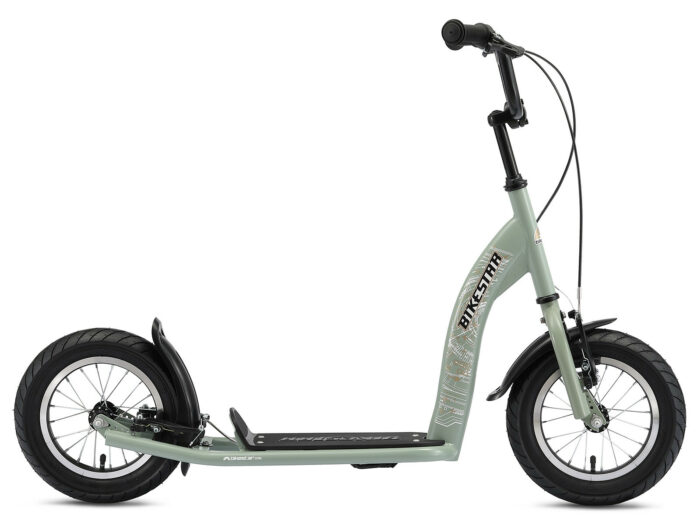 Bikestar autoped, 12 inch, Sport step, groen