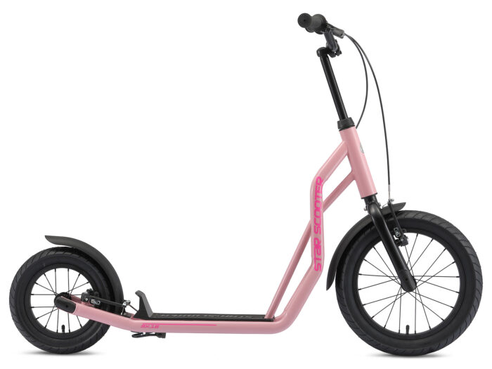 STAR SCOOTER autoped 16 inch + 12 inch, Roze