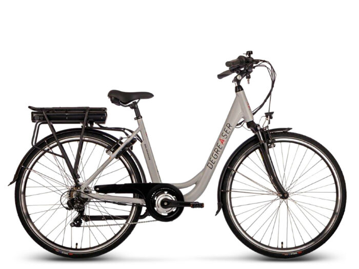 Degreaser dames ebike 50 cm 10.4 Ah 7sp zilver