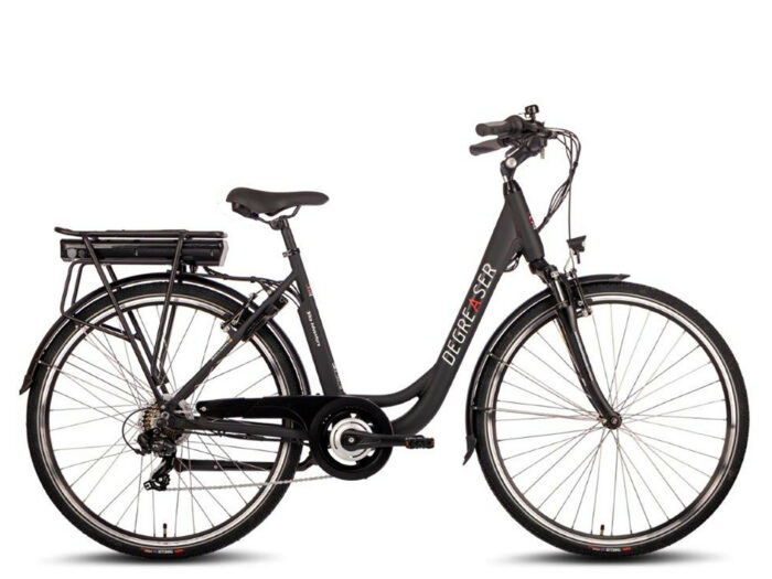 Degreaser dames ebike 50 cm 10.4 Ah 7sp zwart
