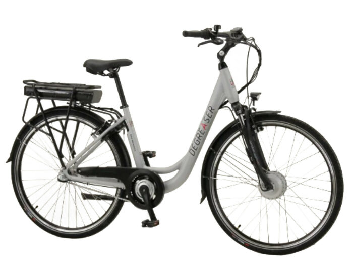 Degreaser Plus dames ebike 45 cm 10.4 Ah Nexus 3 zilver
